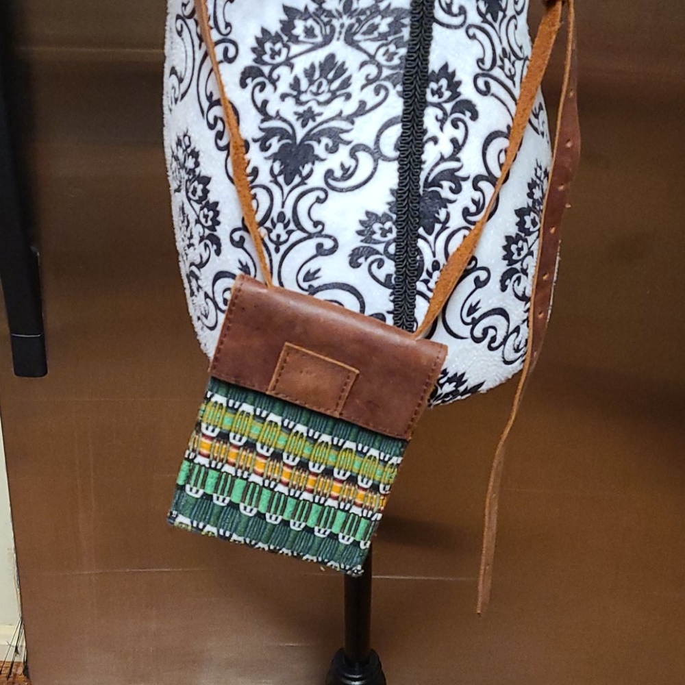 Tribal Leather Crossbody
